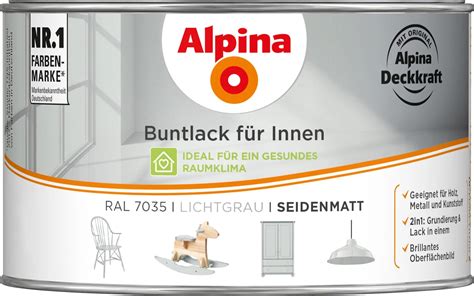 Alpina Buntlack F R Innen Lichtgrau Seidenmatt Ml Kaufen Bei Obi