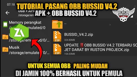 TUTORIAL CARA PASANG OBB BUSSID V4 2 APK OBB BUSSID V4 2 UNTUK