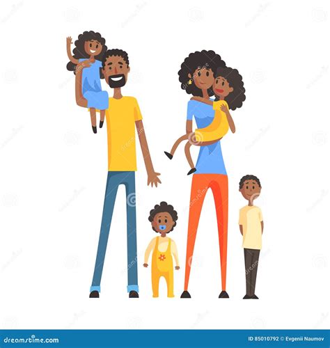 Cartoon Parents And Baby Family Vector Illustration | CartoonDealer.com ...