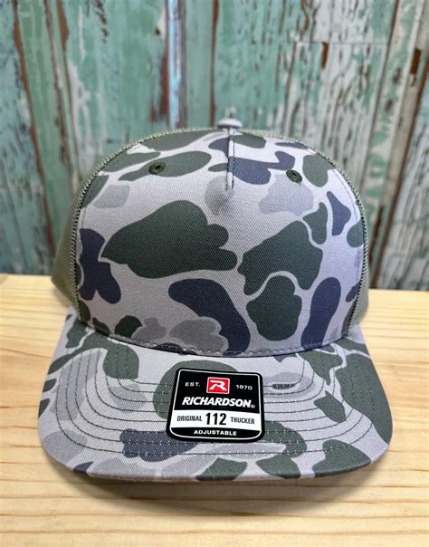 Wholesale Camo Richardson 112fp Trucker Hats Custom Your Logo Designs Embroidery Trucker Hat ...