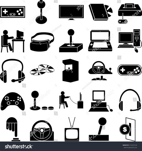 Gaming Symbols Set Stock Vector 313253144 - Shutterstock