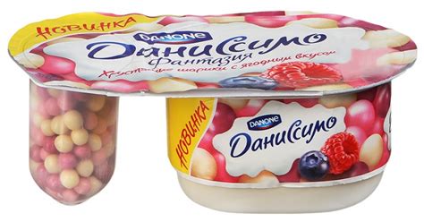 Йогурт Danone Даниссимо фантазия хрустящие шарики с ягодным вкусом ...