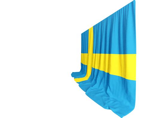 Sweden Flag Curtain in 3D Rendering called Flag of Sweden 31781974 PNG