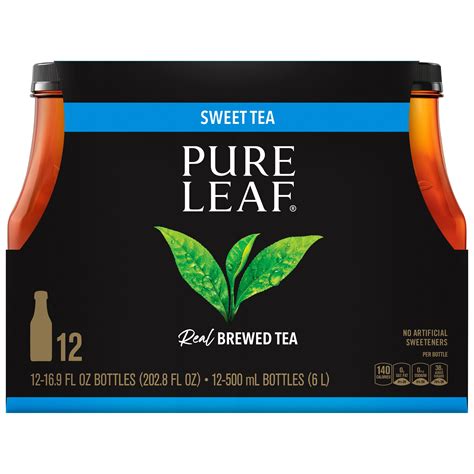 Pure Leaf Real Brewed Iced Sweet Tea Bottle Tea Drink 169 Fl Oz 12 Bottles