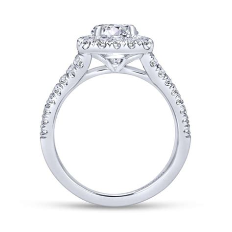 GABRIEL CO CUSHION HALO ENGAGEMENT RING Beard S Diamonds