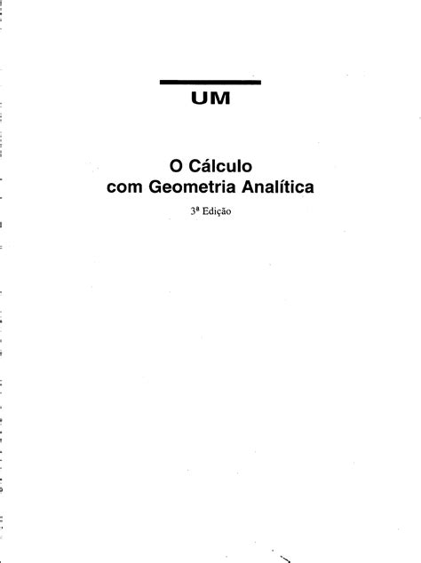 Louis Leithold O Cálculo Com Geometria Analítica Volume 1 3 Edição