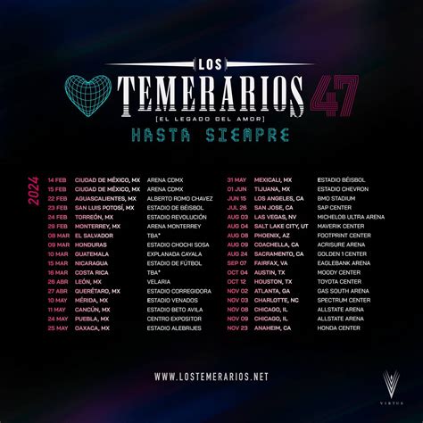 Gira De Despedida De Los Temerarios Fechas En M Xico Boletos Y