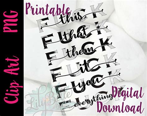 Fuck This That Them It You Everything Cowhide Black PNG