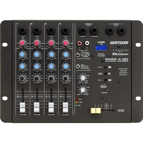Mesa De Som 4 Canais - Mesa de Som 4 Canais Wattsom MXM-4 SD - Mesa de Som 4 Canais Wattsom ...