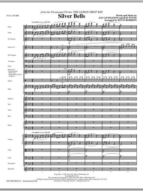 Silver Bells Full Score By Kevin Robison Sheet Music For Choir