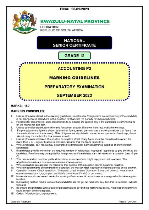 Rekeningkunde Memorandum November 2013 Grade 12 6