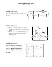 SampleFinal Pdf ECEN 214 Electrical Circuit Theory Sample Final