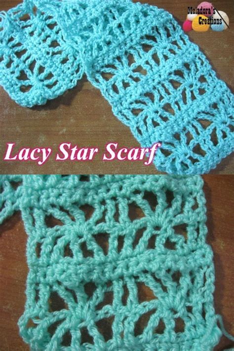 lacy crochet star stitch scarf  crochet pattern  video