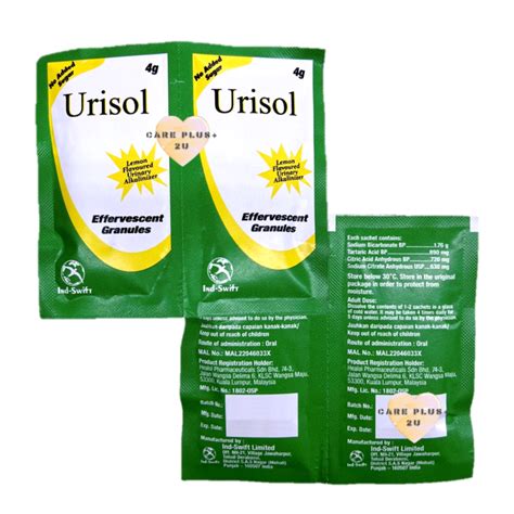 Urisol Effervescent Granules Lemon Flavour G Sachet Urinary