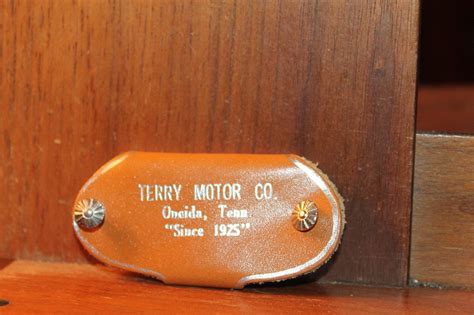 Vintage S Terry Motor Company Leather Key Chain Oneida Tenn Chevy