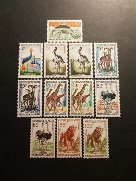 Timbre Niger Protection De La Faune Animaux Oiseaux N Neuf