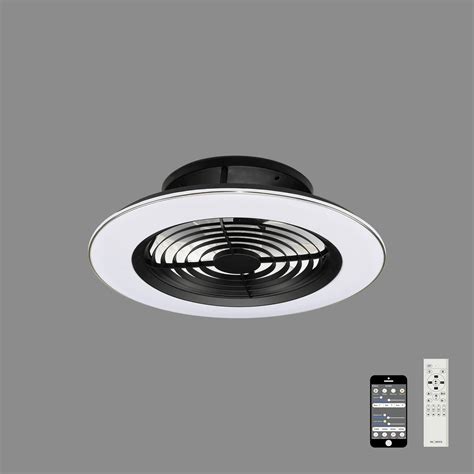 Alisio Ceiling Fan 70W LED Dimmable Black Nottingham Lighting Centre