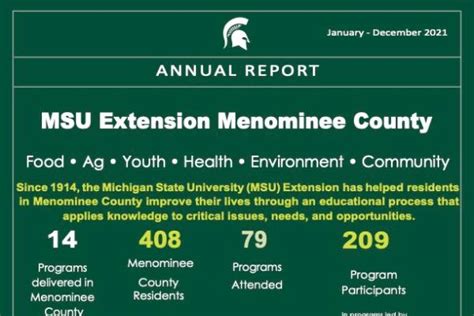 MENOMINEE COUNTY 2021 ANNUAL REPORT - Menominee County