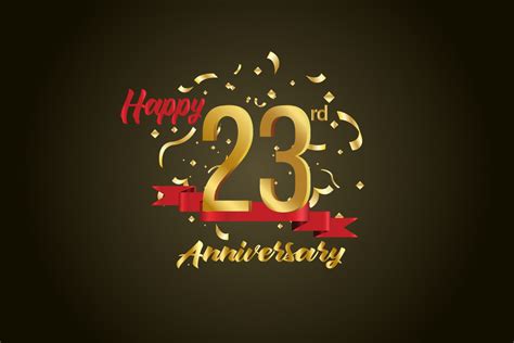 23rd Anniversary Celebration Background Graphic By Dender Studio