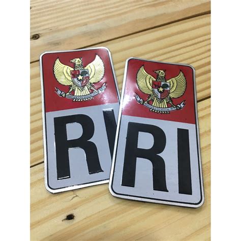 Jual Sticker Plat RI Merah Putih Stiker RI Stiker Indonesia