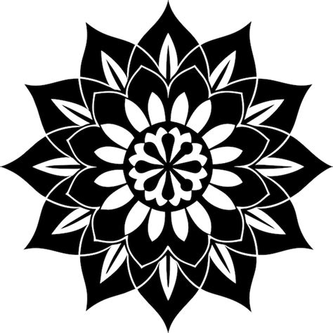 Premium Vector Mandala Silhouette Vector Illustration