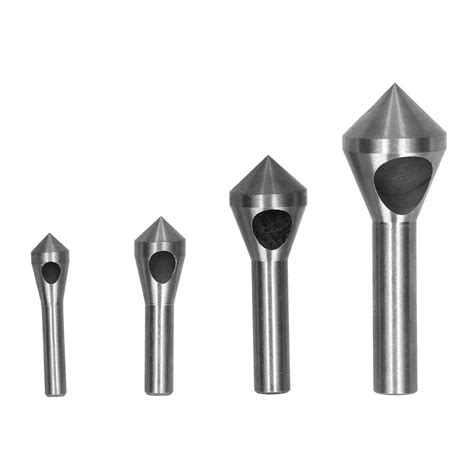 4Pcs High Speed Steel 4241 Countersink Deburring Drill Bit Set