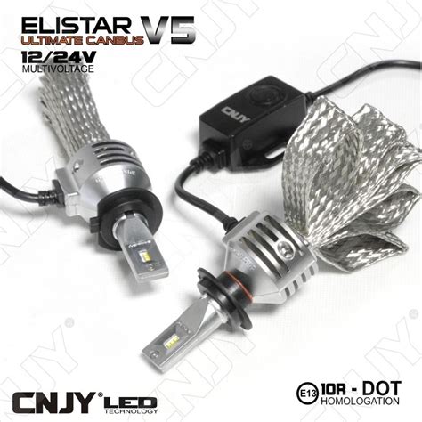 KIT DE CONVERSION LED H11 PGJ19 2 ELISTAR V5 AMPOULE NON VENTILEE 24W