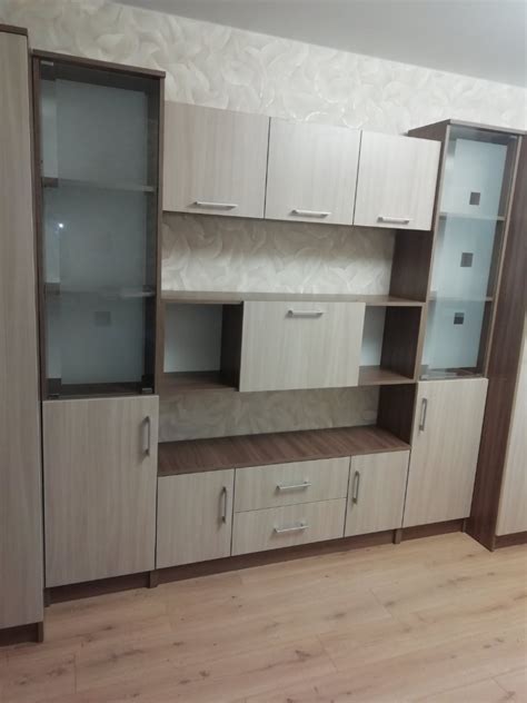 Светлая стенка в гостиную. Модульная. В современном стиле. Фото. Секция ...
