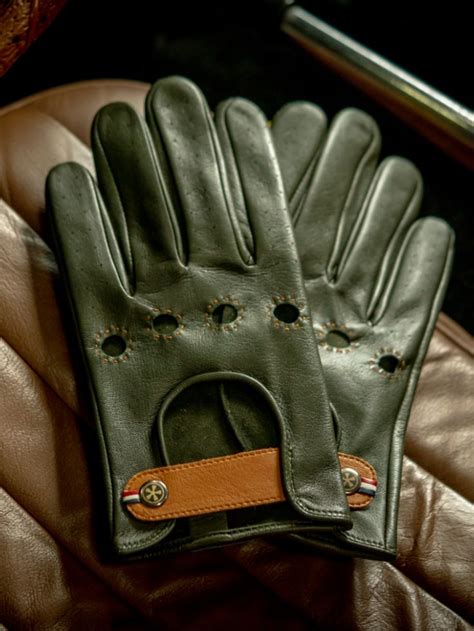 Vintage Leather Driving Gloves Gants Vintage Green Gloves Gloves