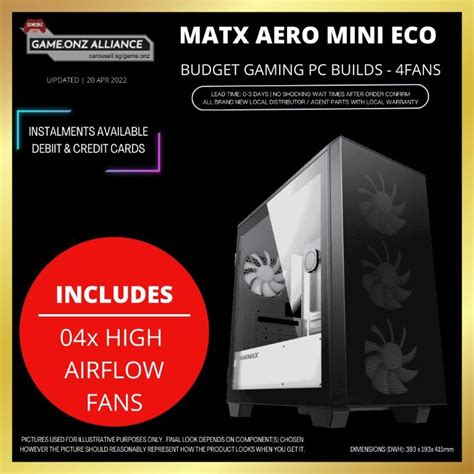 GAMEMAX AERO MINI ECO BUILDS AMD RYZEN 5 3600 4500 5600 5600X GAMING