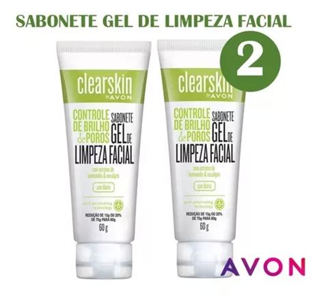 Kit Sabonete Gel Limpeza Facial Controle De Brilho E Poros