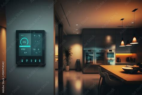 Modern smart home and control panel.AI technology generated image Stock Illustration | Adobe Stock