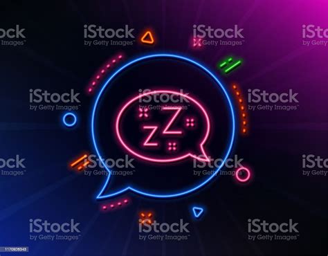 Sleep Line Icon Zzz Speech Bubble Sign Chat Message Vector Stock