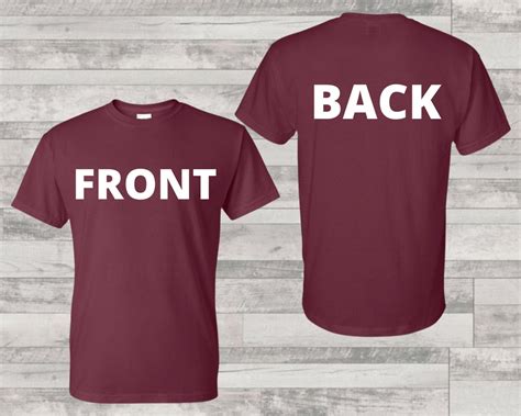 Front and Back Maroon T-shirt Mockup, Maroon Tshirt Mockup, Digital Mockup, Instant Download ...