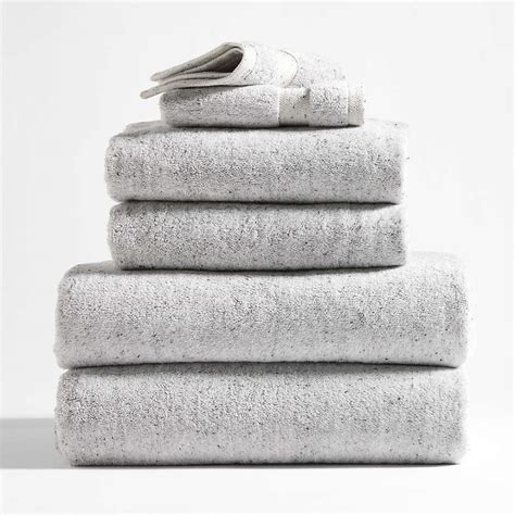 Organic Turkish Cotton Grey Fleck Bath Towel Reviews Crate And Barrel