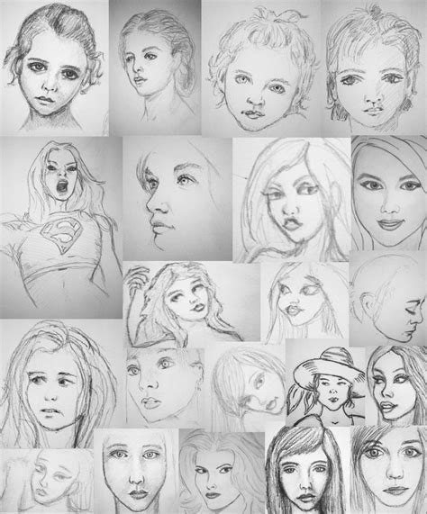 Female Face Sketch Images At Explore Collection Of