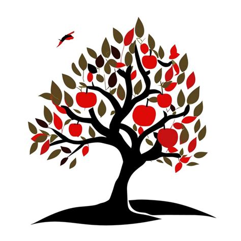 Premium Vector Highquality Isolated Apple Tree Vector Graphic