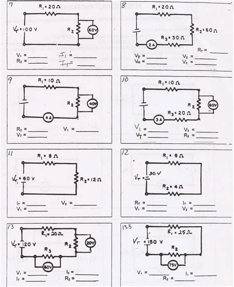 Solved SERIES CIRCUIT PROBLEMS Use Ohm's Law and the rules | Chegg.com