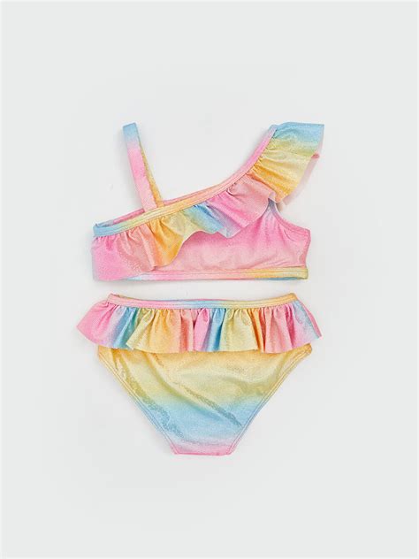 LCW Kids Pembe Renk Bloklu Kız Çocuk Bikini Takım S EH Z LT LCW
