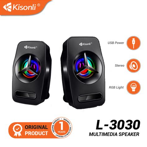 Jual Kisonli Speaker Gaming Led L For Komputer Laptop Hp Rgb