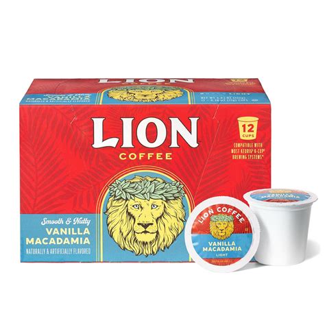 Amazon Lion Coffee Vanilla Macadamia Flavored Medium Roast Coffee