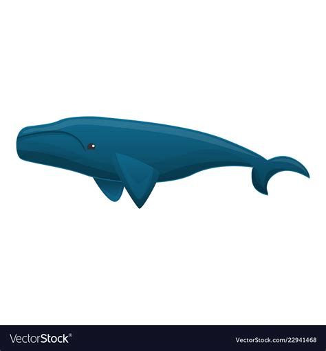 Blue Whale Icon Cartoon Style Royalty Free Vector Image