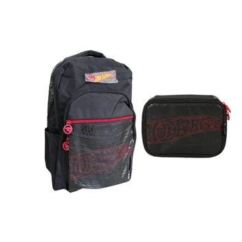 Kit Mochila De Costas Estojo Box Hot Wheels Cor Vermelho Maxlog Importacao E Exportacao Ltda