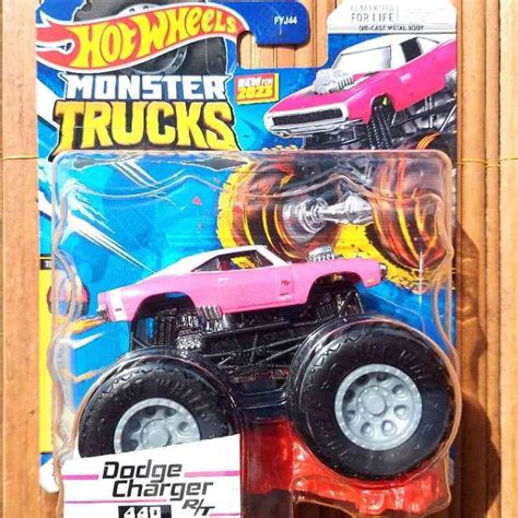 Jual HOT WHEELS MONSTER TRUCKS DODGE CHARGER R T PINK TRUCK BIGFOOT Di Seller SouLMerchant