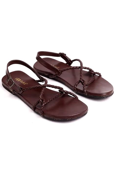 Paaduks Women Corda Dark Brown Sandals| Sepia Stories