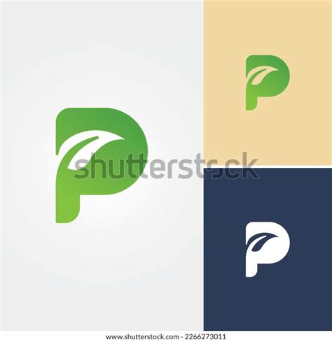 Green Letter P Logo Design Vector Stock Vector (Royalty Free ...