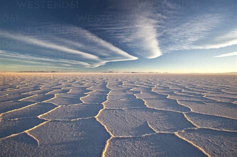 A Seemingly Endless Landscape Of Pure Salt Stretches Far Across Bolivia