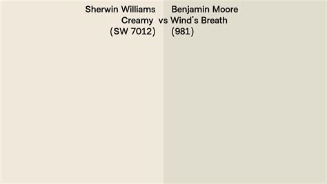 Sherwin Williams Creamy Sw Vs Benjamin Moore Wind S Breath