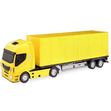 Caminh O De Brinquedo Infantil Carreta Iveco Grande Amarelo Submarino