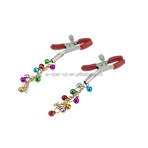 Red Nipple Clamp With Chain Breast Clips Nipple Stimulator Bdsm Restraint Kits Adult Sex Toys